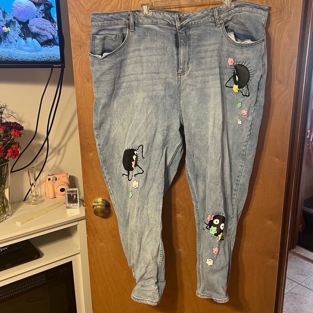 Hot Topic Studio Ghibli Soot Sprite Boyfriend Straight Leg Jeans